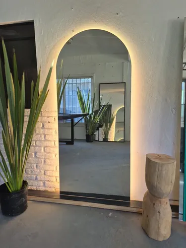 Espejo Arco Medio Punto Bordes Pulidos Con Luz Led 190×60