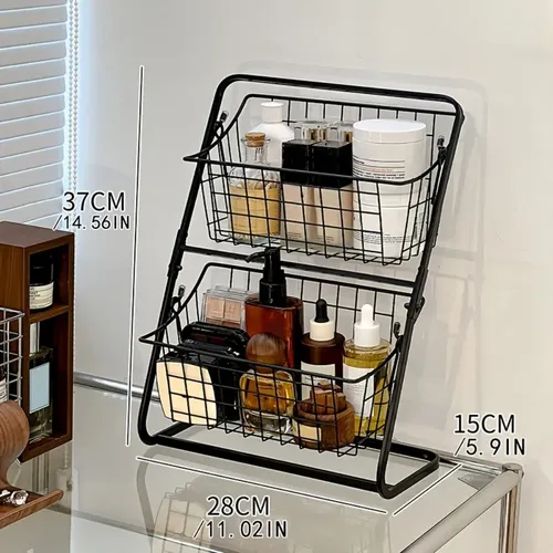 Estante De Cosméticos En Hierro Forjado Para Almacenamiento