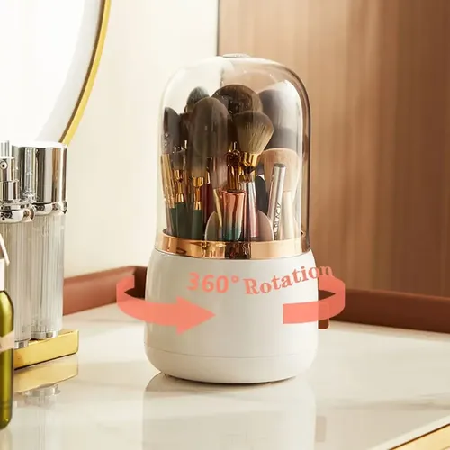 Organizador De Brochas De Maquillaje, Lujo, Verde Claro
