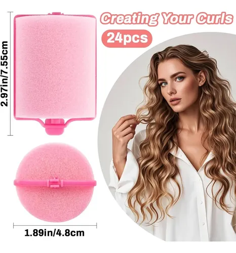 Rulos De Espuma Maqihan 24 Piezas 4.8 Cm Para Cabello