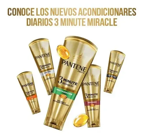 Acondicionador Diario Pantene Pro-V 3 Minutos Milagrosos Reparación 170ml