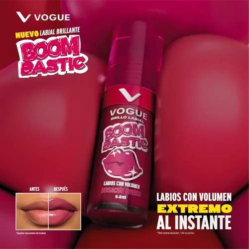 Brillo Labial Vogue Boombastic Tono Eléctrica