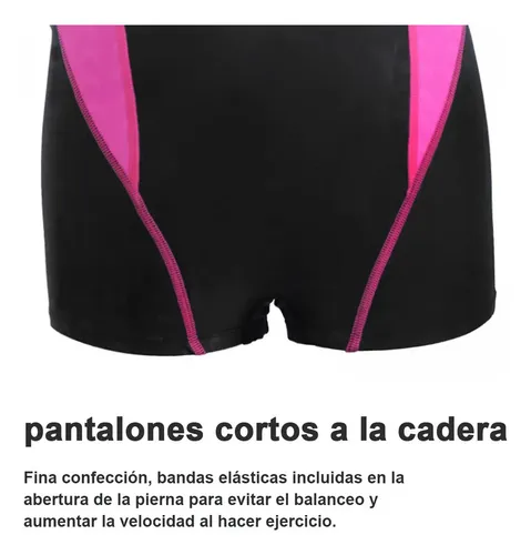 Traje De Baño Deportivo Mujer Natación Lycra+gorra Y Goggles