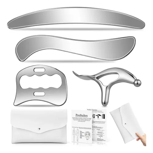 Set 6 Herramientas Metal Masaje Gua Sha Muscular