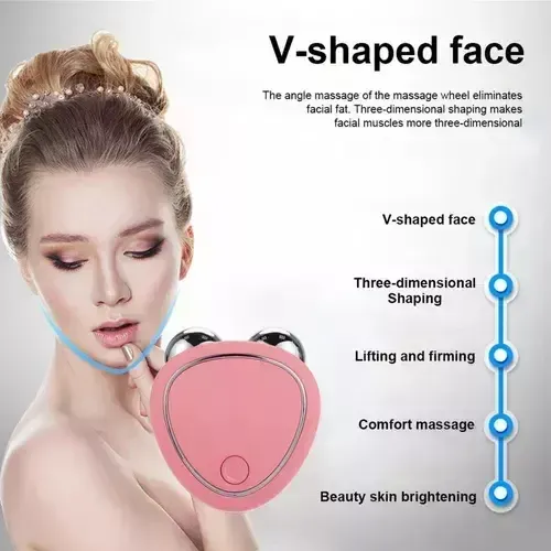 Rodillo facial con microcorriente en forma de V, momento de aplicación: día/noche, tipo de piel, todo tipo de piel