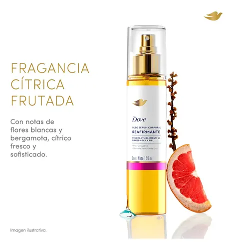 Dove Aceite Corporal Reafirmante de Uva 150ml