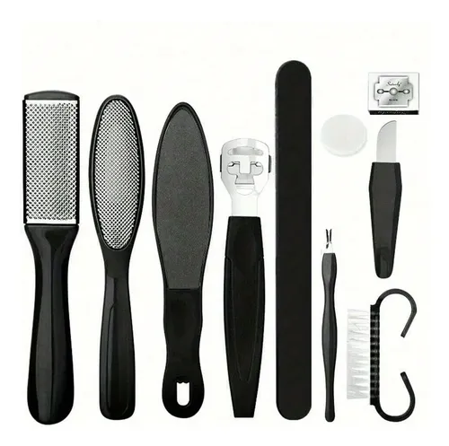 Kit De Cuidado De Pies De 10 Piezas: Set De Pedicura Profesi