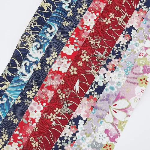 Kimono Japonés Estilo Floral Cinta De Algodón Impresa Color Mixto Japanese Kimono Floral