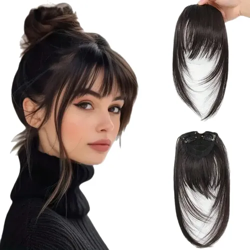 Jf 6.4 2pcs Peluca De Mujer Con Flequillo En La Línea .ks