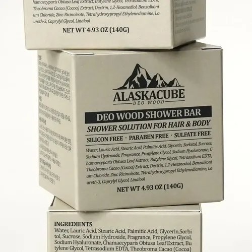 Jabón Corporal Alaskacube Deo Wood Barra De Ducha 140g Sánda