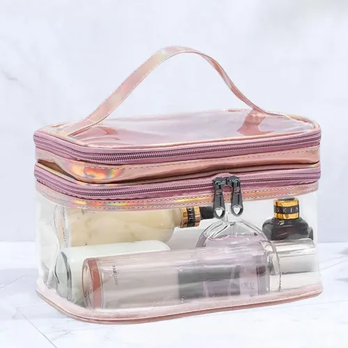 M Li Neceser Transparente Bolsa De Maquillaje De Doble Con ,