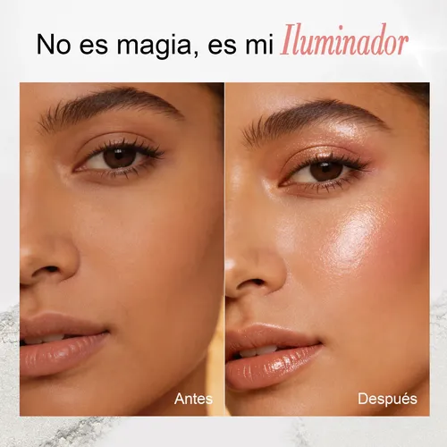 Iluminador Facial En Polvo Compacto Efecto Brillante