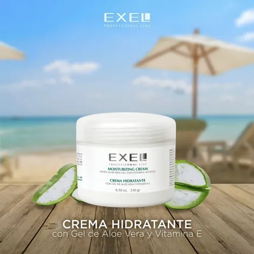 Crema Hidratante Facial Exel con Aloe Vera y Vitamina E para Todo Tipo de Piel 240 mL