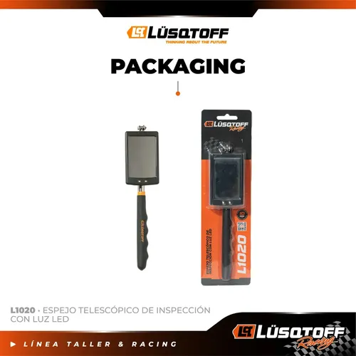 Espejo Telescópico De Inspección Lusqtoff L1020 Con Luz Led