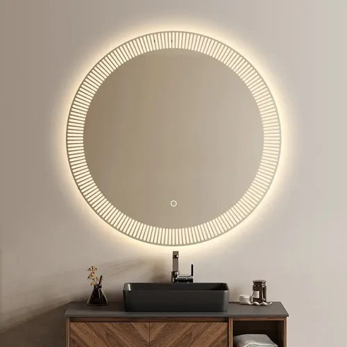 Espejo Luz Led Táctil Touch Baño Redondo 60cm Decor Premium!