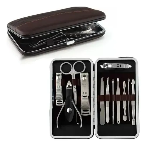 Set 12 Piezas Estuche Manicura Pedicura Cuidado Personala