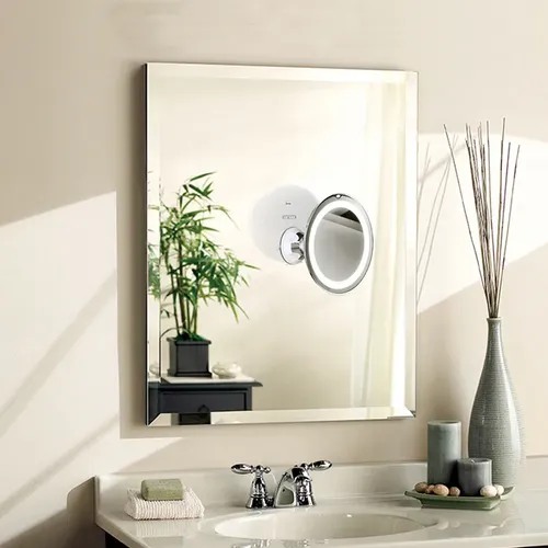 Espejo De Maquillaje Redondo De Sobremesa Led Con Aumento De