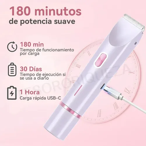 Afeitadora Corporal Doble A Eléctrica 2 En 1 Para Mujer