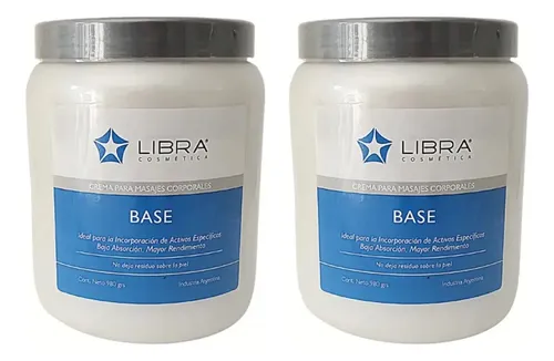 2 Crema Base Para Masajes 980gr. – Libra Cosmetica Fragancia Suave