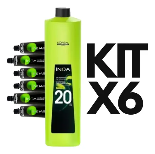 Kit X 6 Unidades Tintura Loreal Inoa Con Oxidante