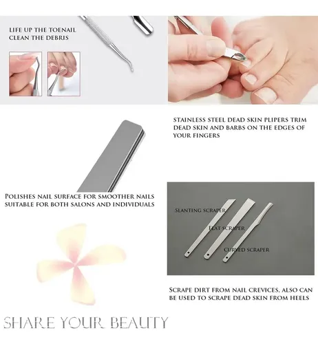 Y Kit Pedicura Manicure Herramienta P Uñas Cuidado Los .