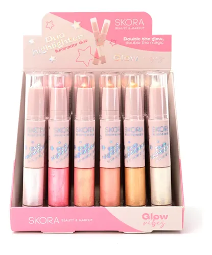Iluminador Crayon Duo Brillo Labial Skora Maquillaje Brillo