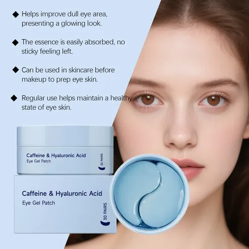 Parches De Gel Para Ojos Con Cafeína Y Ácido Hial Todo Tipo De Piel
