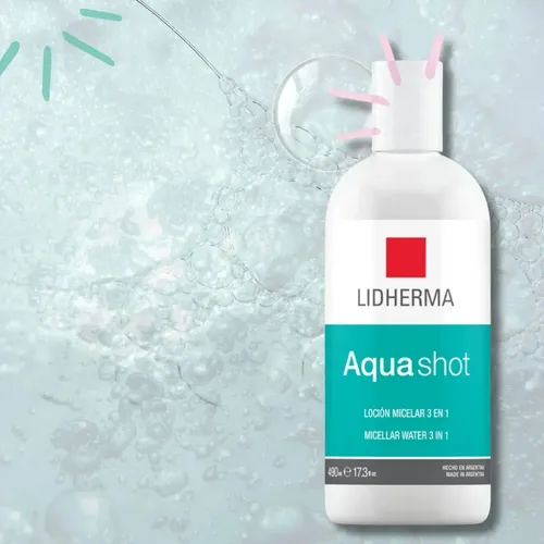 Agua Micelar Lidherma Aquashot 490 Desmaquillante Facial