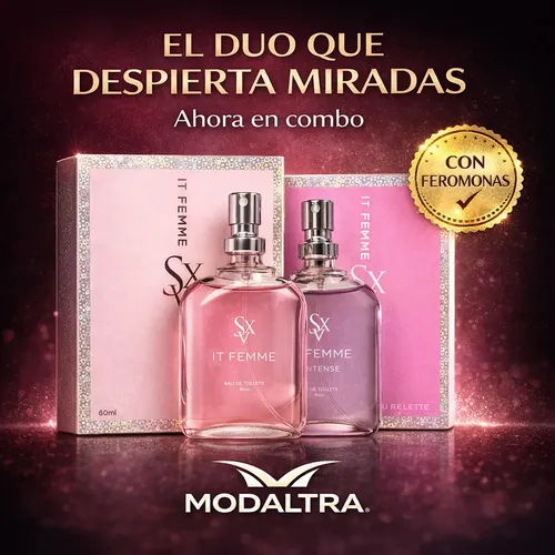 Combo Perfume Mujer Feromonas Femme Vainilla Floral Sexitive