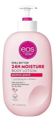 Eos Shea Butter Locion Corporal Jasmine Peach 473 Ml