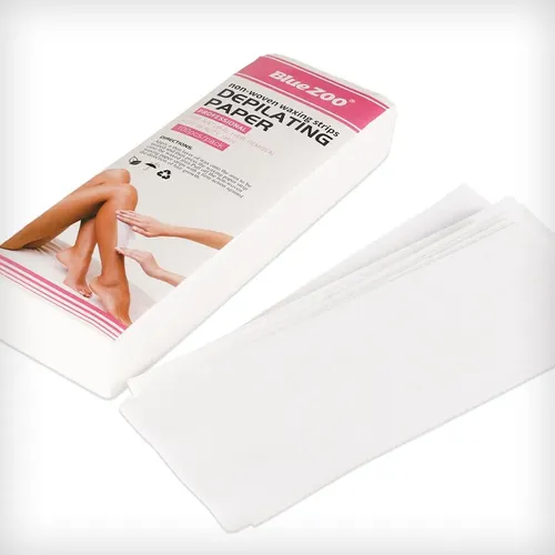 100pcs Tiras De Cera Tejida, De Cera Depilatoria Rosado