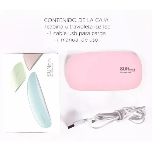 Cabina Led Uv Sun Mini 6w Secador Uñas Esculpidas Gelificada