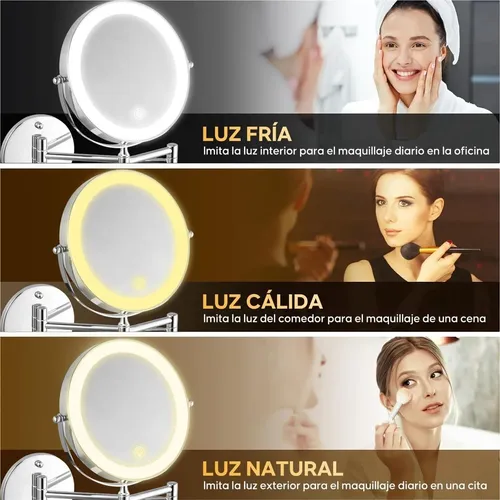 Espejo De Tocador Iluminado 8.5 Con Luz Regulable
