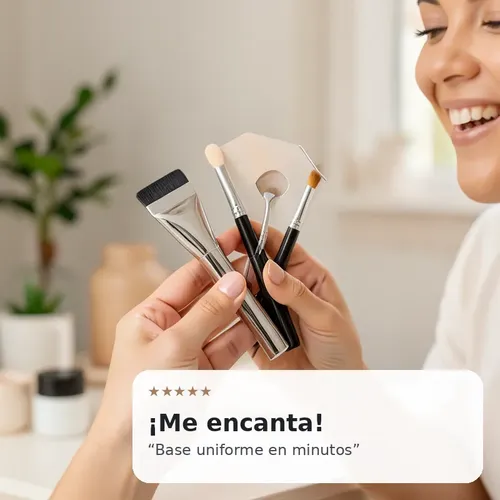 Kit De Maquillaje Con Esponja, Brocha Y Paleta