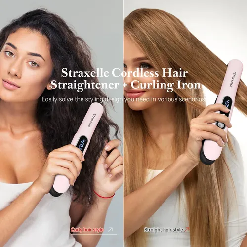 Plancha Y Rizador De Cabello Inalámbrico Mini Straxelle 5000