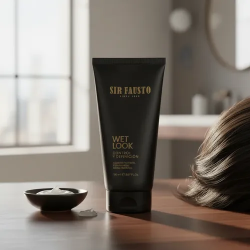 Sir Fausto Wet Look Gel Control Fijación Alta Pelo 150ml