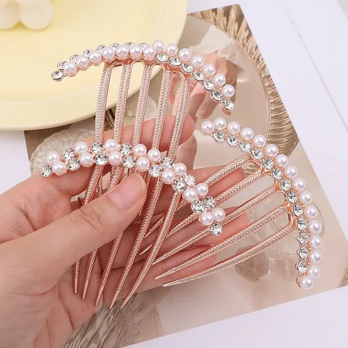 Kzxa 4 Peines De Pelo Zirconia Perla Accesorio Novia