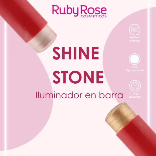 Iluminador En Stick Shine Stone Ruby Rose Pearly