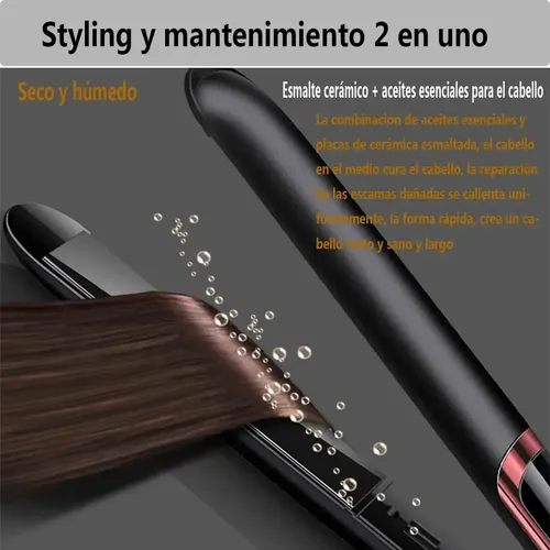 Plancha De Cabello, 2en1 Plancha De Pelo Y Rizador Cerâmica
