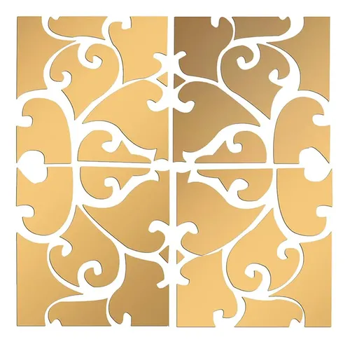 Adhesivo Acrílico Para Pared Con Espejo 3d, 32 Unidades, Dec