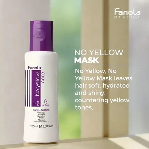 Mascarilla Fanola No Yellow 3.38oz Con Pigmentos Violetas