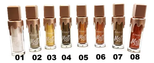 Sombra Ojos Liquida Glitter Metalica Melt Shine De Pink 21