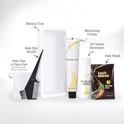 Kit De Decoloración, Aclarador De Cabello Para Cabello Oscur