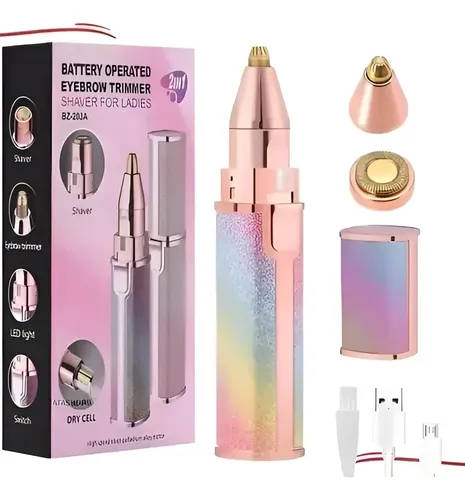 Depilador Cejas Facial Cuerpo 2 En 1 Usb Multifuncional