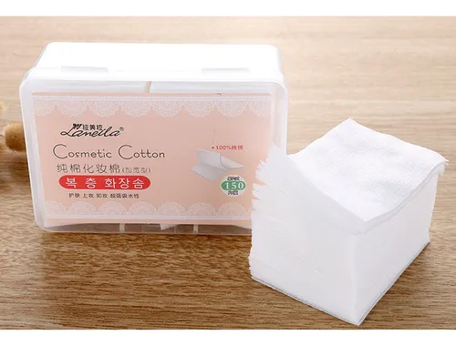 $ 150 Unids Toallitas Hojas De Algodón De Limpieza Facial %