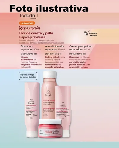 Repuesto Shampoo Flor De Cereza Y Palta X3 Tododia Natura