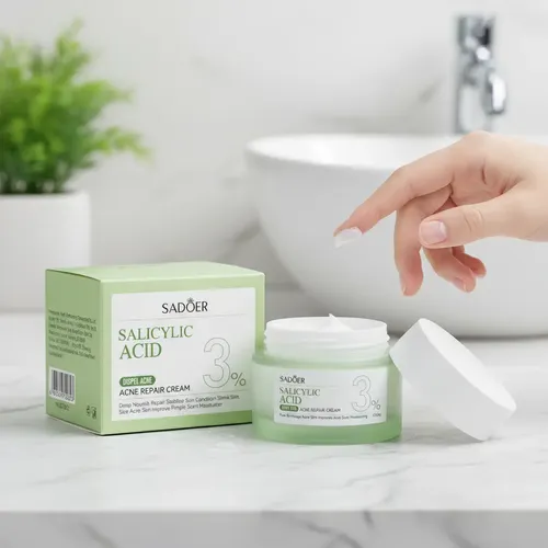 Crema Facial De Ácido Salicílico Acne Piel Grasa Sadoer