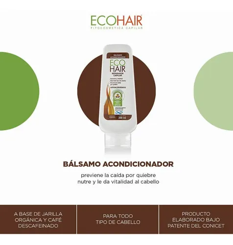 Ecohair Shampoo Anticaida 200 +  Acondicionador Reparador