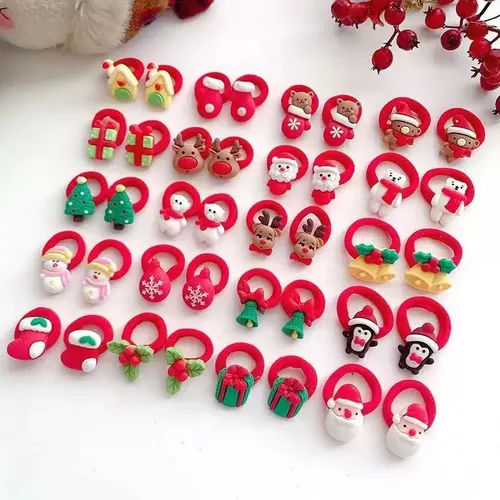Cintas For El Pelo Navideñas Niñas Santa Reno Regalo