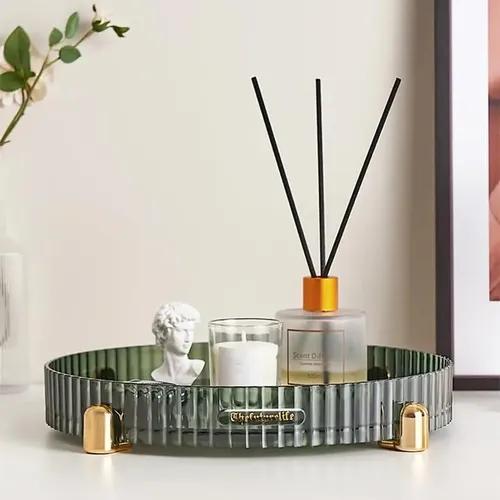 Makeup Perfume Organizer, 360° Rotating Skincare Organizer,
